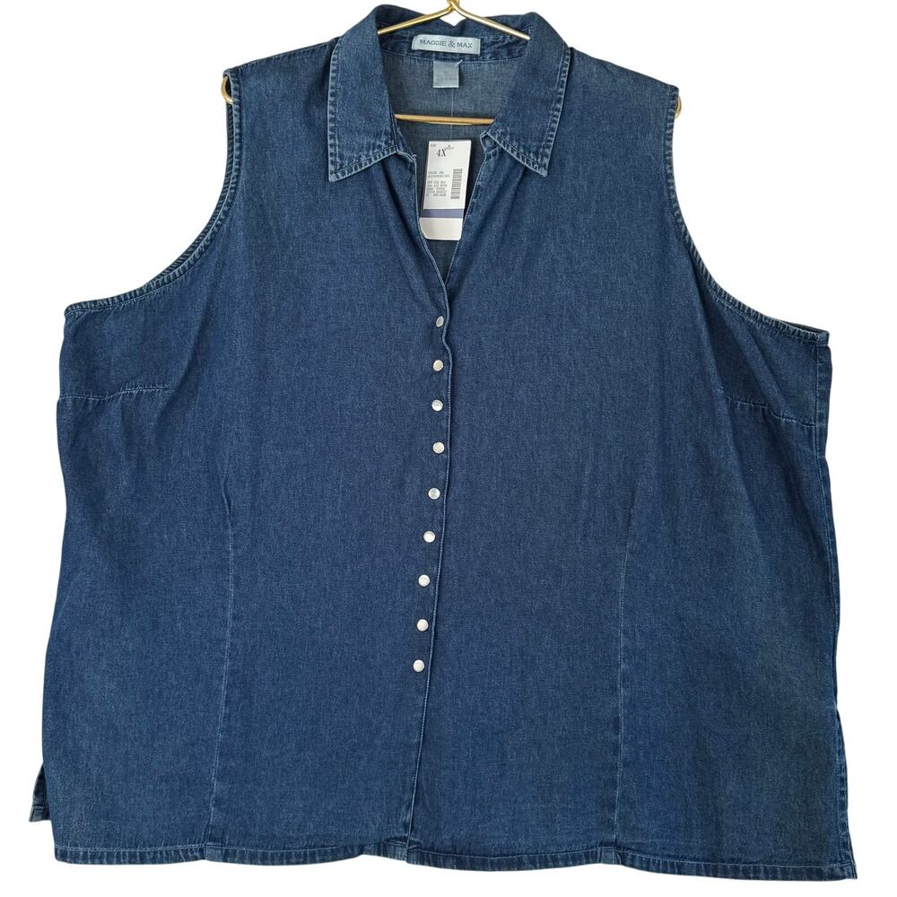4X NWT denim tank